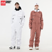 南恩21新品单板情侣工装连体滑雪服防水夹棉滑雪服套装滑雪裤男女