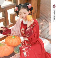 汉尚华莲 月悬星落 唐制圆领双色袍 HYL038