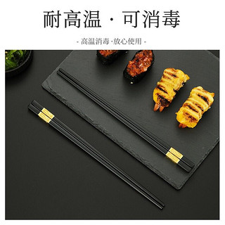 bayco 拜格 家用中式防滑不易发霉公筷学生上班族便携筷子套装 合金筷子（10双装）