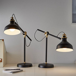 IKEA 宜家 RANARP勒纳普工作灯黑色台灯经典怀旧阅读灯写字灯
