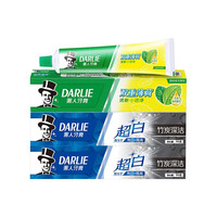 88VIP：好来 原黑人)牙膏超白茶家庭家用套装190g*4支洁齿清新亮齿
