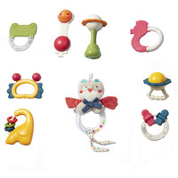 babycare 手摇铃新生婴儿玩具早教抓握训练牙胶可咬0-3-6个月 摇铃+猫头鹰安抚玩偶WMA006-08A