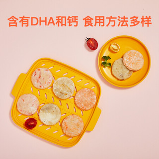 窝小芽 海鲜饼组合320g（鳕鱼饼+三文鱼饼） 70%鱼肉含量儿童营养主食零食半成品冷冻生鲜水产