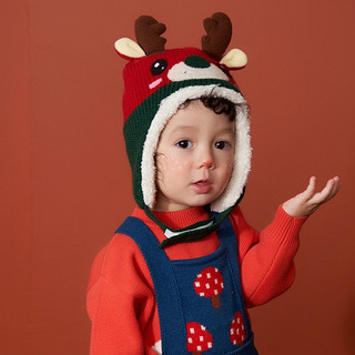 kocotree kk树 KQ21757 儿童针织帽 圣诞麋鹿 S
