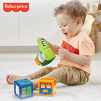 Fisher-Price 缤纷惊喜积木套装数字动物认知探索学习宝宝早教益智婴儿玩具
