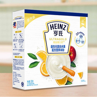 Heinz 亨氏 超金健儿优系列 米粉 3段 益生元混合水果 250g