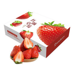 丹东红颜99奶油草莓 约15-24颗 共约重500g 尝鲜装