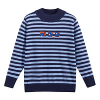 MQD 马骑顿 童装男童高领针织衫2020冬装新款儿童多色条纹上衣百搭毛衣