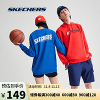 SKECHERS 斯凯奇 Skechers斯凯奇秋季男女同款连帽套头衫运动休闲卫衣L320U107