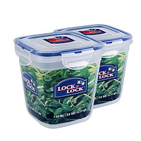 LOCK&LOCK 保鲜盒两件套 正方形730ml*2