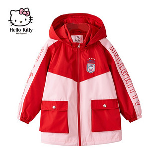 Hello Kitty 女童夹棉连帽冲锋衣