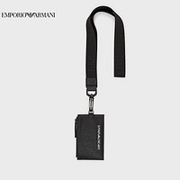 GIORGIO ARMANI 阿玛尼EMPORIO ARMANI奢侈品21秋季EA男士印花LOGO皮革卡包 Y4R263-Y020V BLACK-81072黑色 U