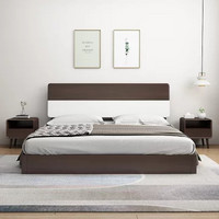 恒兴达 北欧风格1.8米双人床现代简约1.5原木直销床主卧2020新款实木床