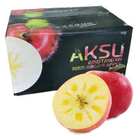 心疆甜 新疆阿克苏冰糖心苹果 70-80mm 5斤 礼盒装
