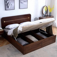 恒兴达 白橡木全实木床北欧轻奢简约家具1.8米双人婚床1.5主卧原木大床
