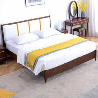 恒兴达 白橡木全实木床1.8米1.5米北欧轻奢双人床主卧婚床现代简约带软包