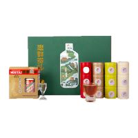 MOUTAI 茅台 飞天 53度 酱香型白酒 50ml*2瓶+茶叶礼盒套装