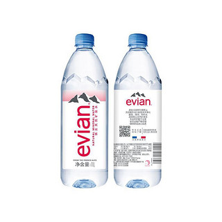 evian 依云 法国原装进口饮用天然矿泉水1L*12瓶纯净天然矿泉水整箱新老包装替换，随机发货