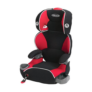 GRACO 葛莱 美国原版GRACO葛莱儿童安全座椅二合一可拆卸宝宝汽车豪华增高坐垫3-12岁bb车载便携易安装ISOFIX连接 红色