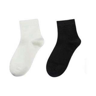 YEARCON 意尔康 女士精梳棉中筒袜 5双装（黑色2+白色2+灰色1）
