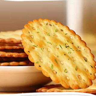 Aji 零食 饼干早餐 香脆葱油薄脆饼干 香葱味 800g/盒 早餐饼干