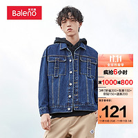 Baleno 班尼路 牛仔外套男装工装宽松牛仔外套 00D L