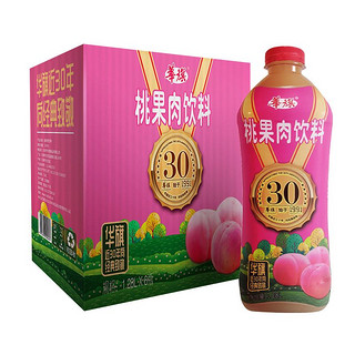 华旗 桃子口味果肉饮料 桃子汁 果汁 新口味1.28L*6 整箱装