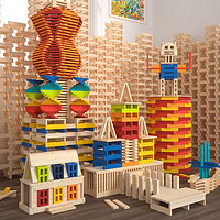 MiDeer 弥鹿 创意木质拼搭积木3件组合diy创意玩具启蒙礼盒