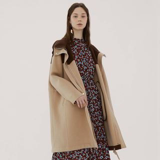 BASIC HOUSE 百家好 女士毛呢中长款大衣 HTCA720DCA