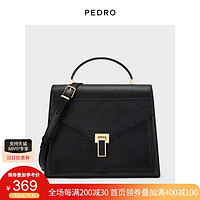 Pedro PEDRO小牛皮手提包女包通勤金属扣饰翻盖信封单肩包PW2-56610004