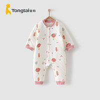 Tong Tai 童泰 秋冬季加厚内衣1-18个月婴儿保暖家居服男女宝宝对开连体衣
