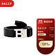 BALLY 巴利 男士黑色蓝色双面字母牛皮板扣式腰带皮带 B BUCKLE 35 M 410 6221518-110