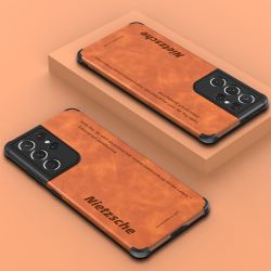 zobig三星s21ultra手机壳防摔镜头全包保护壳三星s21ultra卡奇棕