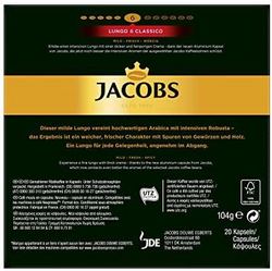 JACOBS Jacobs 咖啡胶囊 经典稀饮意式特浓(Lungo Classico)，浓度6/12，200粒兼容Nespresso，10 x 20杯
