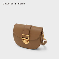 CHARLES & KEITH CHARLES＆KEITH21冬新款CK2-80270757女士金属扣饰单肩斜挎马鞍包