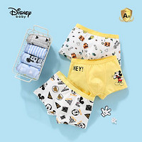 Disney baby 迪士尼男童纯棉内裤儿童宝宝平角裤卡通四角内裤（两连包）