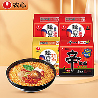 NONGSHIM 农心 香菇牛肉味辛拉面 辣白菜拉面辣白菜拌面袋装 休闲方便面速食