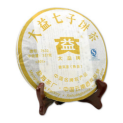 taetea大益普洱茶熟茶2008年7632普饼357g饼