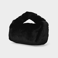 亚历山大王 Alexander Wang Scrunchie Small 黑色人造毛秋冬法棍