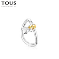 TOUS/桃丝熊2021秋冬新品Luah系列925银镀金双色小熊戒指女时尚