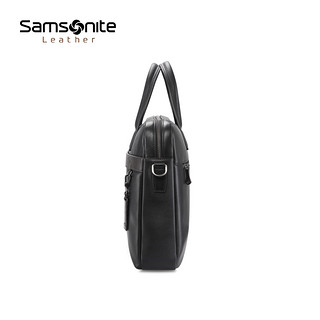 Samsonite/新秀丽公文包时尚商务手拎包牛皮包大容量手提包BC9 07（黑色）
