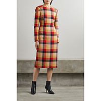 Dries Van Noten 女格纹修身连衣裙NAP/NET-A-PORTER