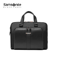 Samsonite/新秀丽公文包时尚商务手拎包电脑包牛皮男包HR4 001（黑色）
