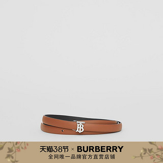 BURBERRY 专属标识皮革双绕腰带 80117001（麦芽棕 / 黑色 S）