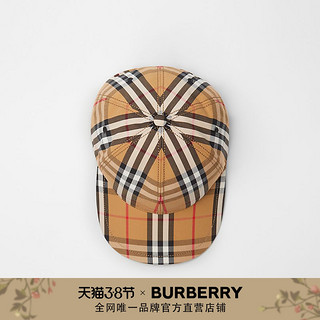 BURBERRY女士 Vintage格纹棒球帽 80061191（L、古典黄色）