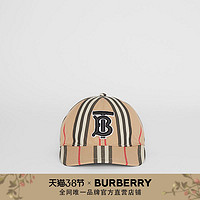 BURBERRY 标志性格纹棒球帽 80119521（L、典藏米色）