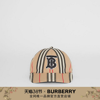 BURBERRY 标志性格纹棒球帽 80119521（M、典藏米色）