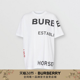 BURBERRY Horseferry 宽松 T恤衫 80171031（XXS、白色）