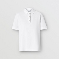 BURBERRY 珠地网眼布Polo衫 80171531（XL、白色）