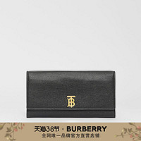 BURBERRY 粒纹皮革长款钱包 80189381（黑色）